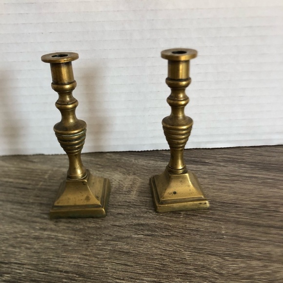 Vtg Miniature Brass Candle Holders - Picture 2 of 11